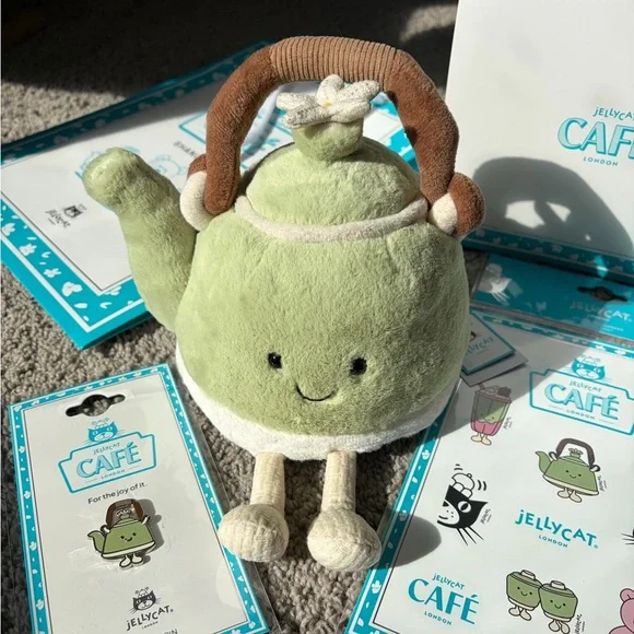 SPRING SALE🌷 NWT SHANGHAI Exclusive Vividdy Teapot Jellycat 🫖 - Picture 1 of 12